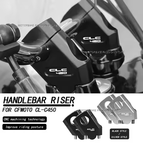 For CFMOTO CL-C450 CLC 450 cl-c450 clc450 Motorcycle Handlebar Riser Bar Mount Handle Clamp Universa