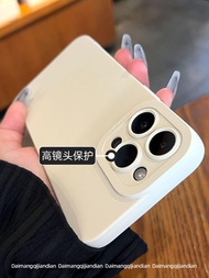 เคสโทรศัพท์ซิลิโคนเหลวสีขาวสุดหรูสำหรับ Apple 14 pro Max 13 pro 12 pro Max 11 15 pro 16 รุ่นใหม่ เคส