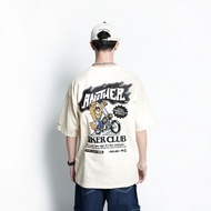 Corak Pakaian Sehari-hari ANOTHER Biker Club Loose Tee | Baju Grafik Oversaiz - 9088 S-5XL