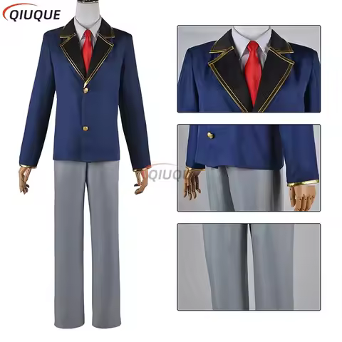 Oshi No Ko Hoshino Akuamarin Cosplay Costume Aqua Wig Anime Uniform Halloween Role Play Outfit Men W
