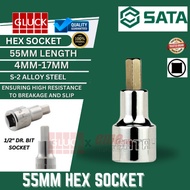 SATA 55MM Hexagon Series 1/2'' Drive Metric Hex Bit Sockets (55mm) allen key box socket