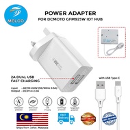 DUAL USB Charger 3pin Wall AC Power Adapter DC 5V 2.0A SMART CHARGER
