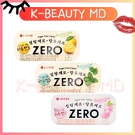 LOTTE Zero Sugar Free Candy 28g / Lemon Mint / Peppermint / Peach Mint / 98% Sugar Free / Tin case