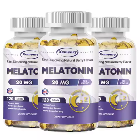 Melatonin - Dietary Supplement To Improve Nighttime Sleep Quality and Improve Insomnia, Reduce Wakin