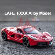 Diecast Jiaye model La Ferrari FXX K 122 sports car collection - Red