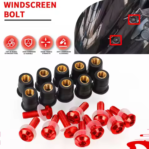 10PCS Fairing Bolts For HONDA Africa Twin CRF 1100 1000 L ADV XRV750 XRV650 CRF1100L CRF1000L Windsh