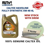 Caltex Havoline Fully Synthetic 5W40 4L (FOC Straw Set) - Caltex Car Engine Oil