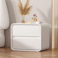 Mini Rental Room Style Bedside Table Influencer Simple Household Solid Wood Cream Bedside Table Stor