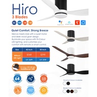 Crestar Hiro (White Body hugger) (42inch &amp; 50inch Black / White / Walnut Wood / SW Blades) No Light Smart Ceiling fans