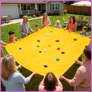 Team Games Group Hole Tarp with 8 Balls Group Games for Home School Outdoor Yard Beach Park Playgrou
