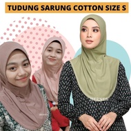 Aisyah EXCLUSIVE TUDUNG Sarong INSTANT SIZE S TUDUNG Sarong COTTON TUDUNG SAUK TUDUNG ANTI TEMBAM BY HERNES