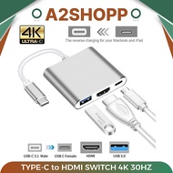 Converter Type C to HDMi/USB 3.0/ Type C 3 In 1/ Adapter Converter 3in1 USB Type C To HDMI/USB 3.0 U