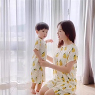 Bamboo Cotton Short-Sleeved Shorts Baby Loungewear Kiss-On Loungewear Lightweight Kiss