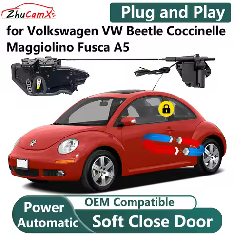 ZhuCamX for Volkswagen VW Beetle Coccinelle Maggiolino Fusca Car Electric Soft Close Door System Pow