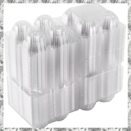 [I O J E] 50Pcs Plastic Egg Cartons Bulk Clear Chicken Egg Tray Holder for Family Pasture Chicken Fa