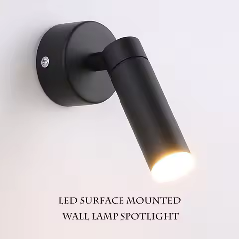 LED Nordic wall lamp spotlight 5W 7W 9W living room bedroom bedside interior lamp family corridor lo