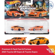 Hot Wheels Premium 2 Twin Pack Fast Furious Toyota GR Supra Hotwheels