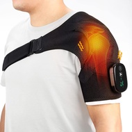 Shoulder Heating Pad with Massage, Cordless Heated Shoulder Wrap for Frozen Shoulder, Rechargeable, 