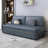Multifunctional Foldable Sofa Bed  With Storage Dual-use Retractable Single Bed Small Apartment High-profile Figure Sitting And Lying Home Faux Leather