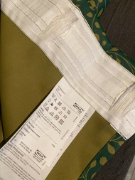 IKEA 窗簾 全遮光窗簾，綠色碎花