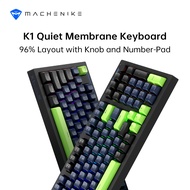 Machenike K1 Wired Gaming Keyboard 98 Keys Layout RGB Backlit Silent Keyboard with Knob and Number-P