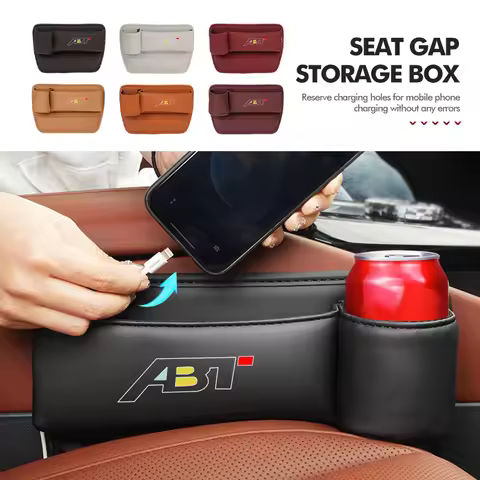 Car Seat Center Console Armrest Gap Filler Storage Box For Audi ABT Q5 Q7 Q3 A3 A4 A6 A5 A1 A8 Q8 Q2