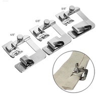 tocawe 3Pcs Domestic Sewing Machine Foot Presser Rolled Hem Feet For Brother Singer