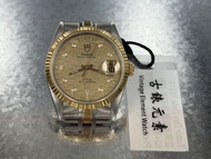 Tudor Day Date 76213 金鋼布紋面·鑽石字·金圈 62483金鋼帶．Watch Only
