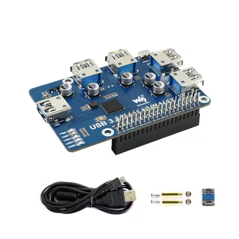 USB3.0 HUB Expansion Board HAT for RasPi RPI Raspberry Pi 4 Model B 4B 5 Projects Breakout Shield St