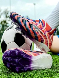 SULASULI男女童足球鞋，配有AG釘鞋，防滑，適用於室內外足球訓練和比賽