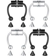 1-16Pcs 16G 18G 20G 22G Nose Rings Hoops Nose Piercings Fake Nose Ring Fake Septum Nose Ring Fake Li