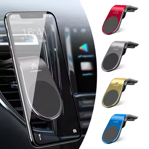 Car Logo L-Type Phone Holder Magnetic Phone Stand For Citroen C1 C2 C3 C4 C5 C6 C8 C4L DS3 DS4 DS5 L