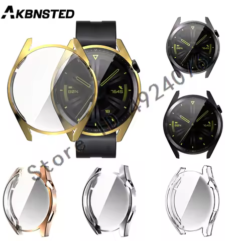 Silicone Cover for Huawei Watch GT3 46mm 42mm Case Full Screen Protector for GT 3 42mm Cover for Wat