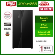 SHARP 620L Inverter Side By Side Fridge SJX639GK
