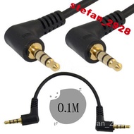 90 Degree Elbow Four-Pole 3.5mm Male To 3.5mm Headphone Audio Cable Four-Stage Microphone Extension 