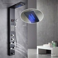 Shower Screen panel Set Shower Temperature Display 304shower Stainless Steel Light led NRKD