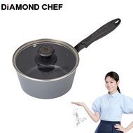 【DIAMOND CHEF】黑金石墨烯不沾單柄湯鍋-18公分（含蓋）_廠商直送
