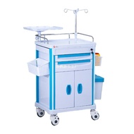 Five Draws ABS Hospital Trolley Anesthesia First Aid Vehicle Integrated Rescue Vehicle Multifunction