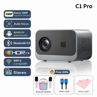 C1 Pro Projector 4k Auto Focus Screen Mirror Native 1080P WiFi Bluetooth Portable Projector Mini For