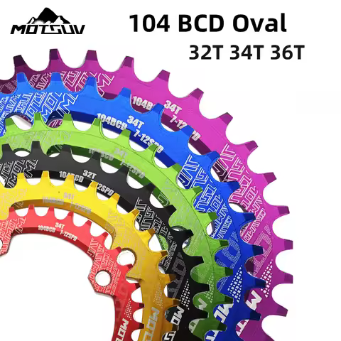 MOTSUV Oval Chainring 104BCD for Shimano MTB bike bicycle chain ring 32T 34T 36T Tooth plate chainwh