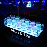 [Sg Seller]Bar Colorful LightUp Wine Rack KTV Party Table Setting Drinking Accessories LED Liquor Bu