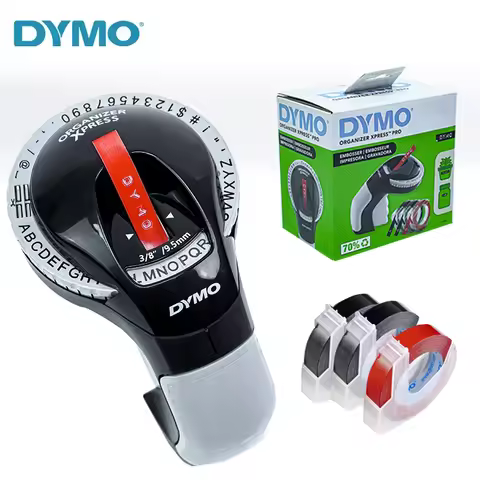 Dymo 12965 Manual Label Printer Omega 3D Embossing Typewriter Organizer Xpress DIY Print 9mm 1610 15