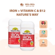 (smirks) Nature’s Way High Strength Iron - Iron, Vitamin C, Vitamin B12 Supplement (30 Tablets)