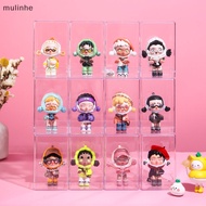 MU  Stackable Acrylic Mystery Box Storage Display Frame Single Transparent Doll Box Display Stand Case Dust Proof Toys Collectible Artcrafts Boxes n