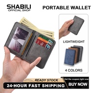 SHABILI Short Wallet Men's Wallet Card Holder Lightweight Easy to Carry Fashion PU Material