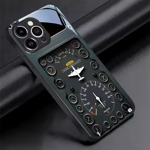 HOT Retro Aviation Element Glass Phone Case For Samsung Galaxy S25 S24 S23 S22 S21 S20 S10E Edge Ult