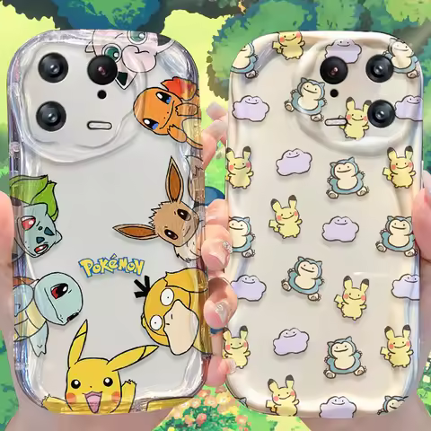 Pikachu Case for Xiaomi Mi 15 14 Ultra 14T 13 Lite 12 Pro 12S 12X 11i 5G POCO X7 X6 X5 X4 GT X3 NFC 
