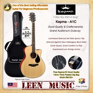 Kepma A1C - AA Grade Sitka Spruce Top Acoustic Guitar -  41' Inch Grand Auditorium Shape Good Craftsmanship Quality and Resonance Free Kepma 13mm Thick Thick Padded Bag