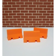 Orange Road Barrier Miniature - 1: Scale Road Diorama Model | Orange Road Barrier