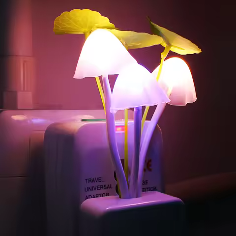 European Plug Sensor LED Beautiful Light Sensor Romantic abajur infantil Mushroom Night Light Dreamb